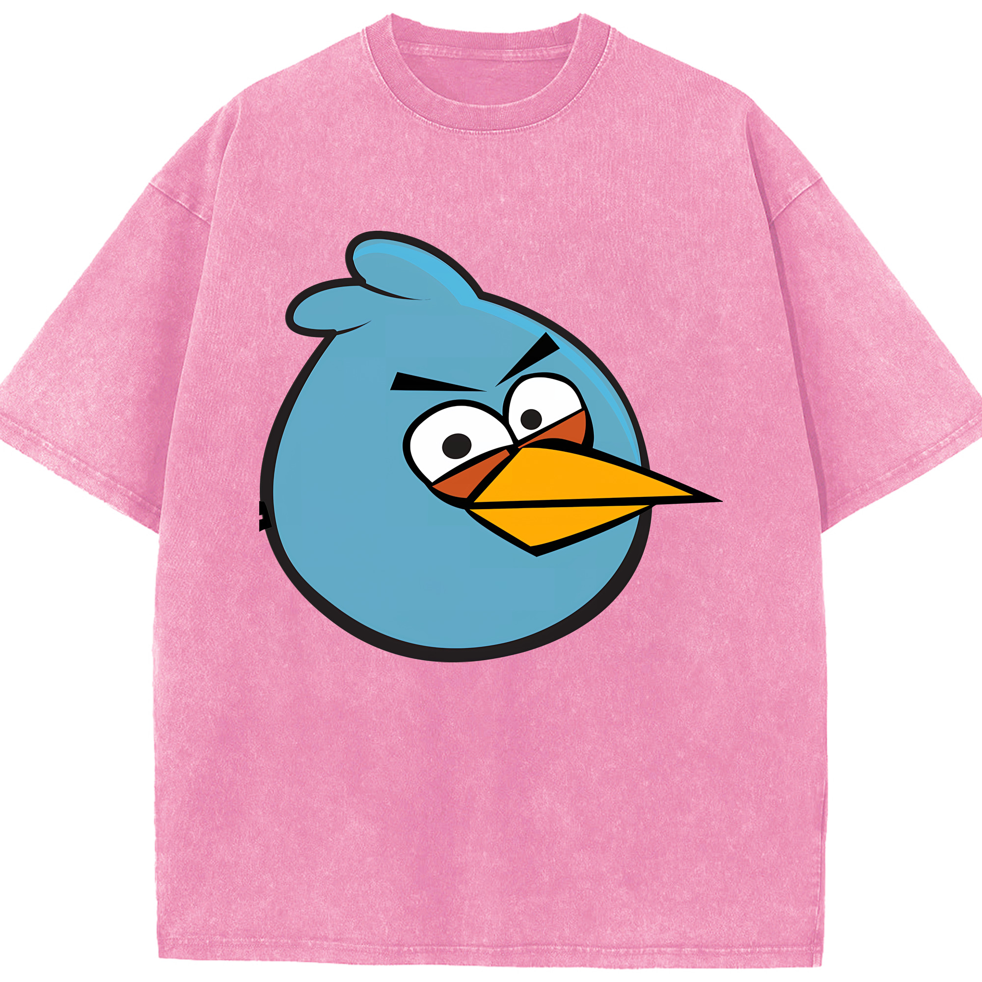 （画像用） Angry Birds アングリーバード 綿100% ヴィンテージ風 半袖Tシャツ（フロントプリント）